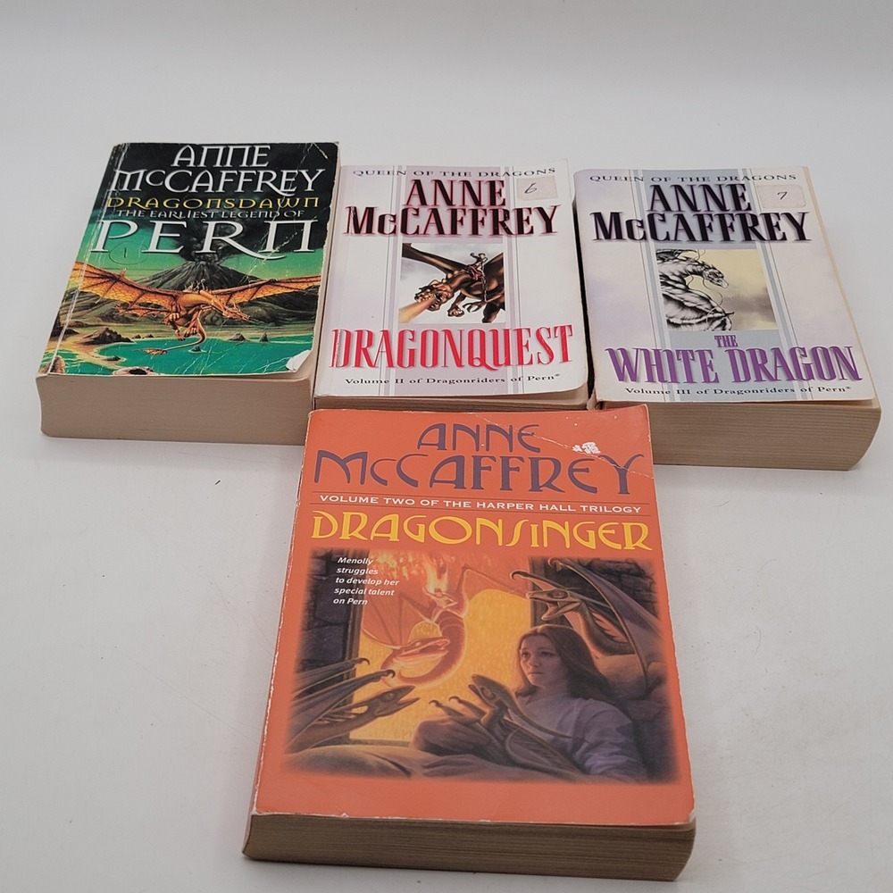 Anne McCaffrey Dragonriders of Pern 4 Book Lot Paperback Dragonsinger Fair